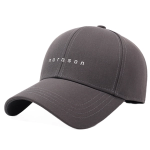 Classic dark grey baseball cap with white norason embroidery on high density cotton