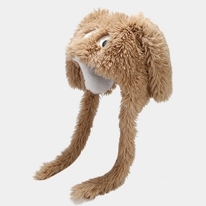 Plush Monster Hat With Big Eyes Faux Fur Warm Earflap Cap For Winter Outdoor Cute Animal Style Women