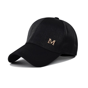 Cappello Da Baseball Alla Moda In Tessuto Satinato Con Marchio M Metallo Dorato Cappello Visiera Regolabile Donna Uomo Street