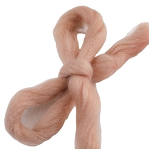 Soft pink chunky wool felt yarn for Christmas tree ribbon bows and DIY decorations