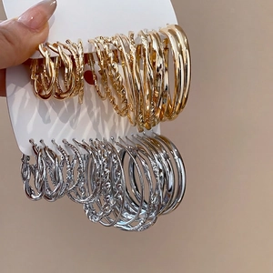 Geometrische Verdrehte Creolen Mit 925 Sterling Silber Ohrstecker Minimalistischer Modeschmuck Aus Legierung Gold Silber