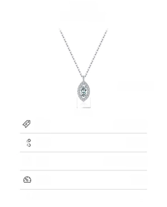 Detail of S925 sterling silver evil eye pendant with size and weight specifications