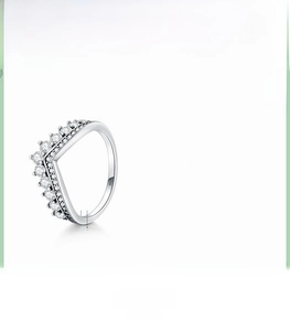 Technical details showing 0.22cm thickness of S925 sterling silver crown ring with cubic zirconia