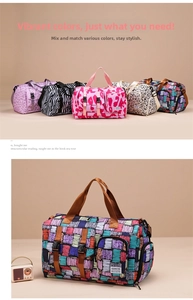Detail of large sports bag with side zipper pocket and durable wide handles