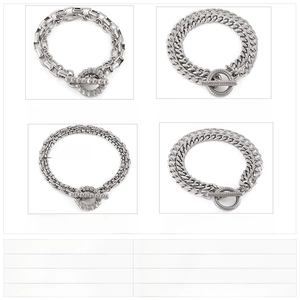 Tableau des tailles détaillé pour bracelets punk en acier avec poids et spécifications