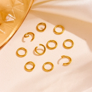 18k gold plated stainless steel open jump rings for jewelry making and bracelets