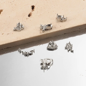 DIY stainless steel fruit-shaped jewelry settings for necklaces and bracelets