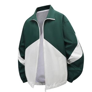 Heren Jas Color Block Lichtgewicht Windjack Ademend Met Mesh Voering Streetwear Casual Outdoor Opstaande Kraag Rits