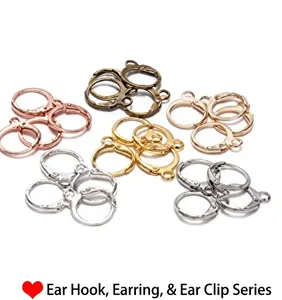 DIY metal flower bead caps and horn charms in mixed colors for handmade jewelry making