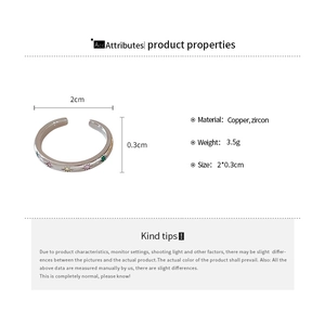 Detailed product specifications for silver star ring with colorful zircon stones