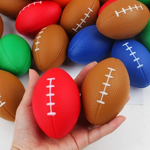 Miniature PU foam American football stress relief toy in brown and assorted colors