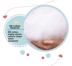 Detail of high-elasticity PP cotton filling for plush toys showing soft texture