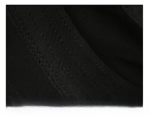 Close-up of internal sweatband with reinforced four-line stitching on flat top military cap