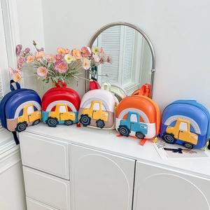 Kids 3D Cartoon Car Backpack Hard Shell EVA Waterproof Kindergarten School Bag For Toddler Boys Girls Lightweight Breathable