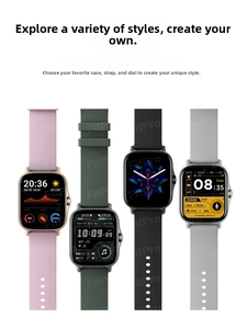 Four colorful Y13 smartwatches featuring various customizable faces and stylish silicone straps