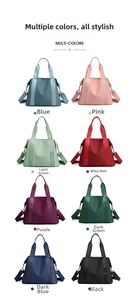 Waterproof nylon crossbody bag available in eight vibrant colors with detachable straps