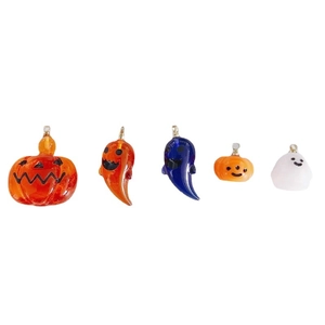 Halloween acrylic pumpkin and ghost charms set for DIY jewelry making accessories