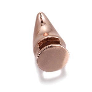 Detailed close-up of 18K rose gold plated skull knight bead with zircon teeth for DIY jewelry