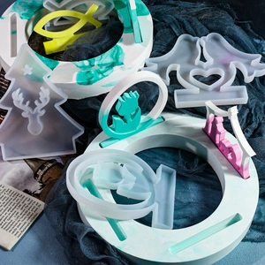 Set de moldes de silicona para resina con diseños de alce pájaro y flores de arte