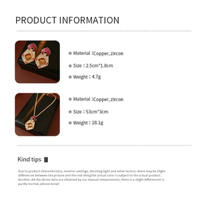 Detailed product specifications for vintage enamel diamond rhombic jewelry set