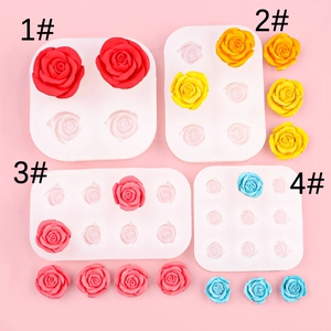 Rosenblüten Silikonform Realistische Relieftextur Flexibles Lebensmittelechtes Material Für DIY Fondant Backen Harz