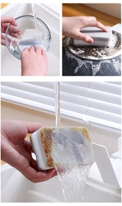 Thickened double-sided kitchen sponge cleaning dishes and glass in various scenarios