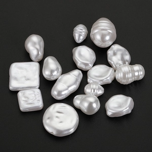 Baroque Irregular Imitation Artificial Pearl Beads ABS Material DIY Jewelry Accessories For Necklace Bracelet Earrings White Luster Smooth Surface
