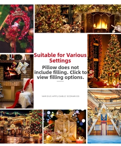 Detail view of 9 unique Christmas pillowcase patterns featuring festive scenes and decor