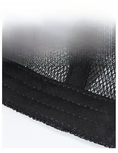 Detailed macro view of breathable mesh fabric and moisture-wicking sweatband on sports cap