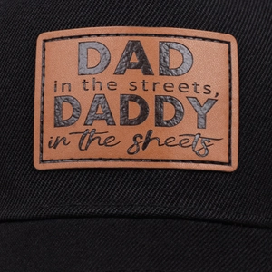 Casquette trucker vintage en mesh avec écusson DAD en cuir et style color-block rétro