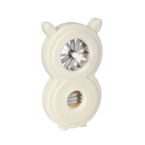 Multifunctional scallion silk cutter tool with ultra-fine stainless steel blades in off-white