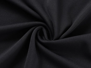 Close-up of the black high-elastic knitted fabric showing soft texture and fine weaving
