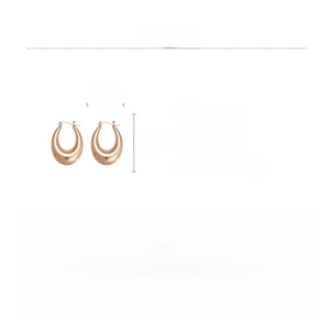 Specifiche per orecchini a cerchio dorati a forma di U in ferro, altezza 3,2 cm e 10 g
