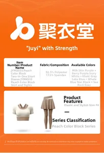 Detail of 82.5% Polyester 17.5% Spandex fabric composition for stretch yoga set