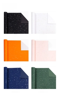 Color palette show for white kraft wrapping paper with gold foil starry textures