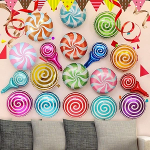 Colorful lollipop foil balloons set for children birthday party wall decorations