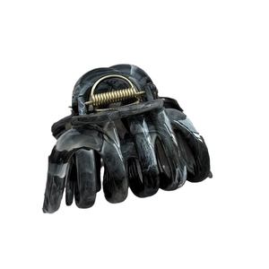 Large ink marble pattern hair claw clip for thick hair with high-quality plastic finish