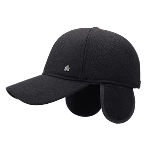 Winter thermal baseball cap for men with ear flaps and silver maple leaf decoration