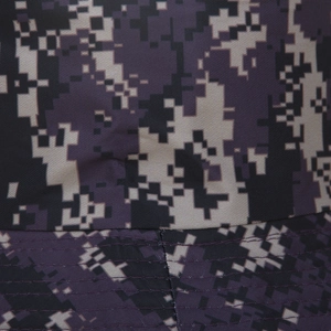 Double-sided digital camouflage sun hat for men with purple and grey outdoor patterns