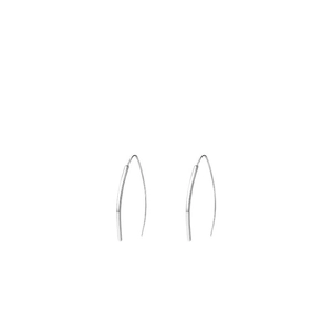 Minimalist S925 sterling silver geometric drop earrings with sleek linear design for women