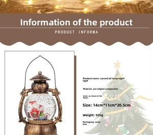 Detail showing vintage lantern music box dimensions and technical specifications