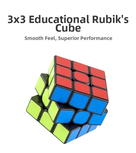 Close-up of a 3x3x3 speed cube showing smooth rotating mechanism and colorful stickers