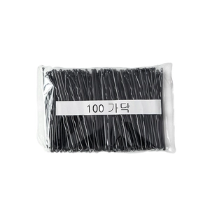 100-piece set of black wave hair pins on white card packaging for women styling