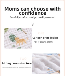 Detail showing cross-structure weaving pattern and cartoon leopard print on baby cotton towel