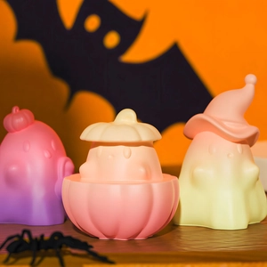 Cute Halloween ghost silicone molds for DIY resin casting and festive candle making