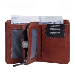 Baellerry Herren Vintage Geldbörse mit RFID Schutz und Münzfach in Braun