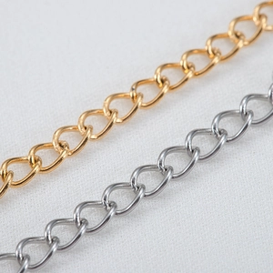 Adjustable stainless steel extender chains in gold and silver for necklaces and bracelets