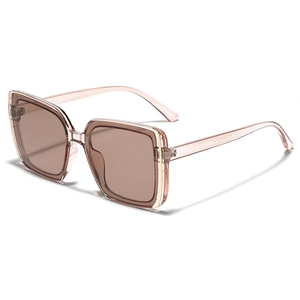 Lunettes de Soleil à la Mode Monture Carrée Surdimensionnée pour Hommes Femmes Monture en PC Verres en AC UV400 Dégradé Retro Eyewear