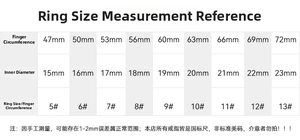 Size guide for flower stainless steel ring showing circumference and diameter measurements