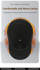 Detail der Winter-Baseballkappe mit dickem Thermo-Vliesfutter zur Wärmespeicherung innen